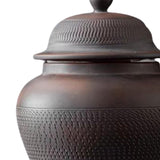 Maxbell Chinese Style Purple Clay Ginger Jar Household Home Decor with Lid Vase 14cmx20cm