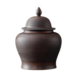 Maxbell Chinese Style Purple Clay Ginger Jar Household Home Decor with Lid Vase 18cmx24cm