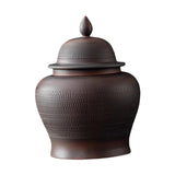 Maxbell Chinese Style Purple Clay Ginger Jar Household Home Decor with Lid Vase 18cmx24cm