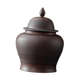 Maxbell Chinese Style Purple Clay Ginger Jar Household Home Decor with Lid Vase 18cmx24cm