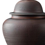 Maxbell Chinese Style Purple Clay Ginger Jar Household Home Decor with Lid Vase 18cmx24cm