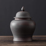 Maxbell Chinese Style Purple Clay Ginger Jar Household Home Decor with Lid Vase 22cmx29cm