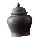 Maxbell Chinese Style Purple Clay Ginger Jar Household Home Decor with Lid Vase 22cmx29cm