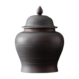 Maxbell Chinese Style Purple Clay Ginger Jar Household Home Decor with Lid Vase 22cmx29cm