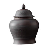 Maxbell Chinese Style Purple Clay Ginger Jar Household Home Decor with Lid Vase 22cmx29cm