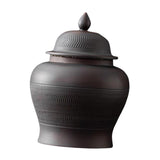 Maxbell Chinese Style Purple Clay Ginger Jar Household Home Decor with Lid Vase 22cmx29cm