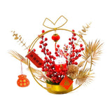 Maxbell Chinese New Year Ornaments Lighted Artificial Potted Flower for Home Wedding Style A