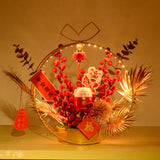 Maxbell Chinese New Year Ornaments Lighted Artificial Potted Flower for Home Wedding Style A