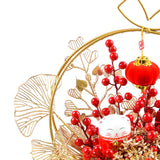 Maxbell Chinese New Year Ornaments Lighted Artificial Potted Flower for Home Wedding Style B