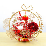 Maxbell Chinese New Year Ornaments Lighted Artificial Potted Flower for Home Wedding Style B