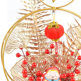 Maxbell Chinese New Year Ornaments Lighted Artificial Potted Flower for Home Wedding Style C