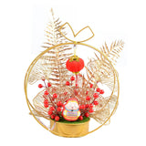 Maxbell Chinese New Year Ornaments Lighted Artificial Potted Flower for Home Wedding Style C