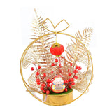 Maxbell Chinese New Year Ornaments Lighted Artificial Potted Flower for Home Wedding Style C