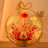 Maxbell Chinese New Year Ornaments Lighted Artificial Potted Flower for Home Wedding Style C