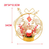Maxbell Chinese New Year Ornaments Lighted Artificial Potted Flower for Home Wedding Style D