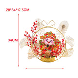 Maxbell Chinese New Year Ornaments Lighted Artificial Potted Flower for Home Wedding Style E