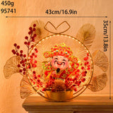 Maxbell Chinese New Year Ornaments Lighted Artificial Potted Flower for Home Wedding Style E