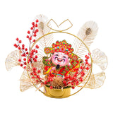 Maxbell Chinese New Year Ornaments Lighted Artificial Potted Flower for Home Wedding Style E