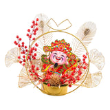 Maxbell Chinese New Year Ornaments Lighted Artificial Potted Flower for Home Wedding Style E