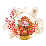 Maxbell Chinese New Year Ornaments Lighted Artificial Potted Flower for Home Wedding Style E