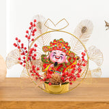 Maxbell Chinese New Year Ornaments Lighted Artificial Potted Flower for Home Wedding Style E