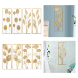 Maxbell Metal Wall Decor Sculpture Corridor Farmhouse Leaves Wall Art Line Drawing Round Leaf Left