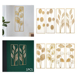 Maxbell Metal Wall Decor Sculpture Corridor Farmhouse Leaves Wall Art Line Drawing Round Leaf Left