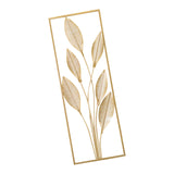 Maxbell Metal Wall Decor Sculpture Corridor Farmhouse Leaves Wall Art Line Drawing Pear Leaf Left