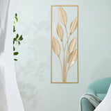 Maxbell Metal Wall Decor Sculpture Corridor Farmhouse Leaves Wall Art Line Drawing Pear Leaf Left