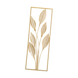 Maxbell Metal Wall Decor Sculpture Corridor Farmhouse Leaves Wall Art Line Drawing Pear Leaf Right