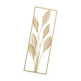 Maxbell Metal Wall Decor Sculpture Corridor Farmhouse Leaves Wall Art Line Drawing Pear Leaf Right