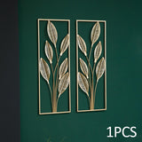 Maxbell Metal Wall Decor Sculpture Corridor Farmhouse Leaves Wall Art Line Drawing Pear Leaf Right