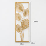 Maxbell Metal Wall Decor Sculpture Corridor Farmhouse Leaves Wall Art Line Drawing Turtle Leaf Left