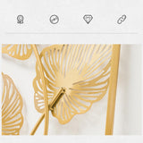 Maxbell Metal Wall Decor Sculpture Corridor Farmhouse Leaves Wall Art Line Drawing Turtle Leaf Left