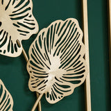 Maxbell Metal Wall Decor Sculpture Corridor Farmhouse Leaves Wall Art Line Drawing Turtle Leaf Left