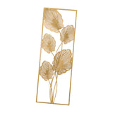 Maxbell Metal Wall Decor Sculpture Corridor Farmhouse Leaves Wall Art Line Drawing Turtle Leaf Left