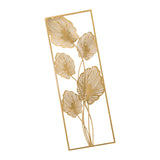 Maxbell Metal Wall Decor Sculpture Corridor Farmhouse Leaves Wall Art Line Drawing Turtle Leaf Left