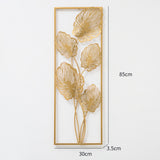 Maxbell Metal Wall Decor Sculpture Corridor Farmhouse Leaves Wall Art Line Drawing Turtle Leaf Right