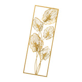 Maxbell Metal Wall Decor Sculpture Corridor Farmhouse Leaves Wall Art Line Drawing Turtle Leaf Right