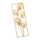 Maxbell Metal Wall Decor Sculpture Corridor Farmhouse Leaves Wall Art Line Drawing Turtle Leaf Right