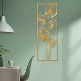 Maxbell Metal Wall Decor Sculpture Corridor Farmhouse Leaves Wall Art Line Drawing Turtle Leaf Right