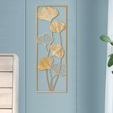 Maxbell Metal Wall Decor Sculpture Corridor Farmhouse Leaves Wall Art Line Drawing Ginkgo Biloba Right