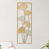 Maxbell Metal Wall Decor Sculpture Corridor Farmhouse Leaves Wall Art Line Drawing Ginkgo Biloba Right