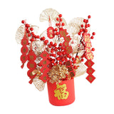 Maxbell Blessing Bucket Set Bouquet Spring Festival Wedding DIY Decor 46x38cm