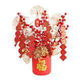Maxbell Blessing Bucket Set Bouquet Spring Festival Wedding DIY Decor 46x38cm