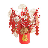 Maxbell Blessing Bucket Set Bouquet Spring Festival Wedding DIY Decor 46x38cm