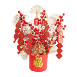 Maxbell Blessing Bucket Set Bouquet Spring Festival Wedding DIY Decor 46x38cm
