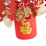 Maxbell Blessing Bucket Set Bouquet Spring Festival Wedding DIY Decor 46x38cm