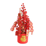 Maxbell Blessing Bucket Set Bouquet Spring Festival Wedding DIY Decor 44x25cm