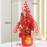 Maxbell Blessing Bucket Set Bouquet Spring Festival Wedding DIY Decor 44x25cm